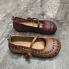 Women's Distressed Comfortable Hollow-out Roman Shoes 77373230C