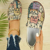 Women's Slip-On Casual Cat Pattern Canvas Flats 05954504S