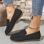 Women's Low-Cut Slip-On Loafers with Tassels 39695343C