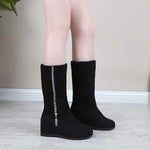 Women's Rhinestone Wedge Foldable Two-Way Fashion Boots 69839568C