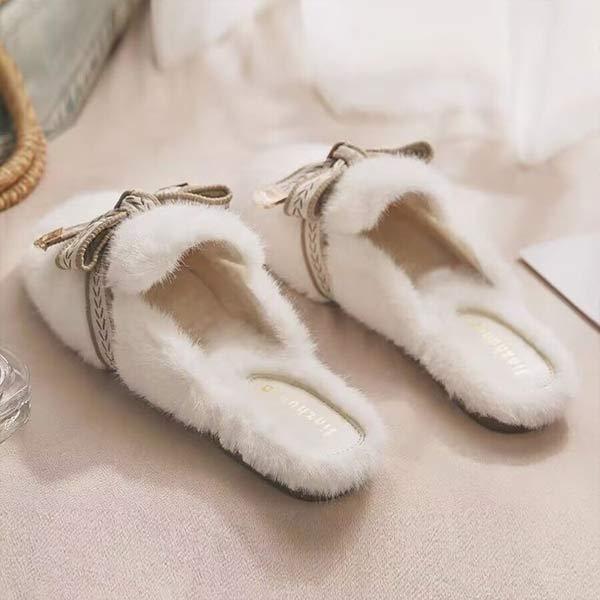 Women's Closed Toe Soft Sole Fuzzy Slippers 95421315C