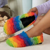 Women's Colorful Slip-On Fur Flats 27948680C