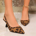 Women's Pointed Toe Leopard Print Sandals 83393410C