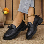 Women's Thick-Soled Bow Slip-On Loafers 56045145C