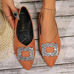 Women's Buckle Rhinestone Pointed Toe Pumps 60096403C