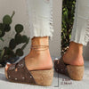 Women's Wedge Heel Thick Sole Printed Sandals 59772578C