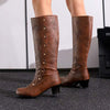 Women's Studded Block-Heel Knee-High Boots 11469340C