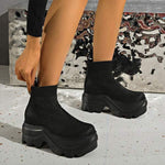 Women's Fleece Elastic Casual Sports Short Boots 47147000C