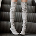 Women's High-Heeled Stretch Suede Over-the-Knee Boots 44888438C