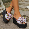 Women's Floral Platform Wedge Sandals 01584931C