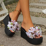 Women's Floral Platform Wedge Sandals 01584931C