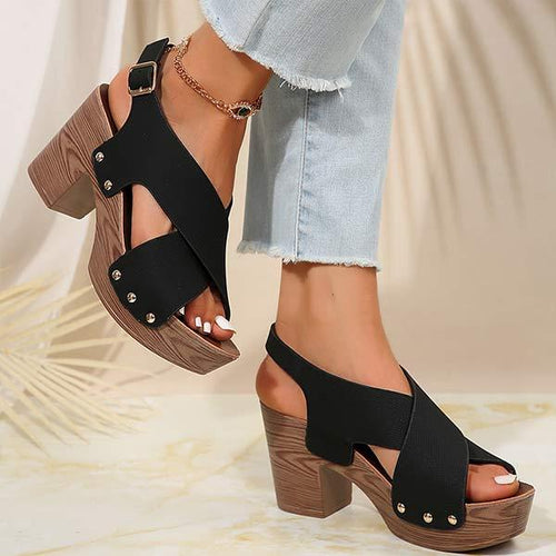 Women's High-Heel Platform Chunky Sandals 93743843C