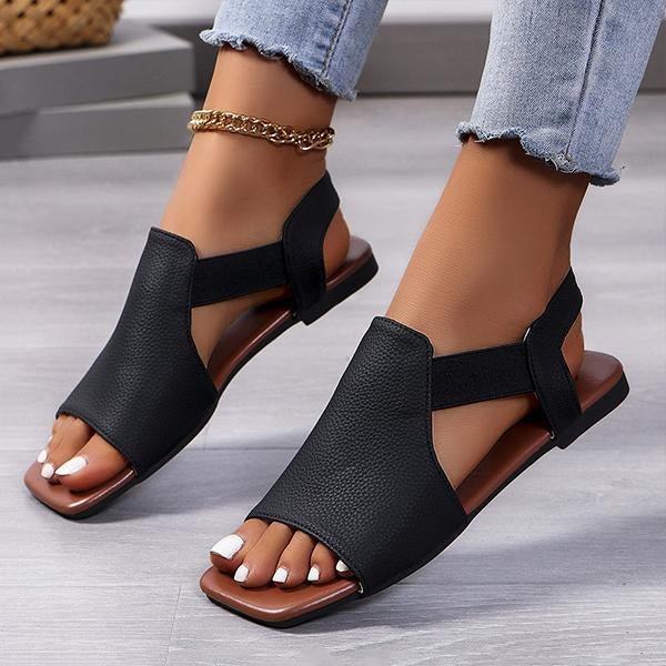 Women's Casual Flat Sandals with Elastic Straps 59247975S