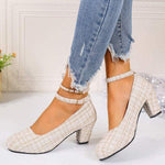 Women's Low-Cut Block Heel Shoes 31300556C