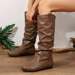 Women's Round-Toe Ruched Mid-Calf Boots 16373612C