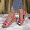 Women's Platform Wedge Single Strap Sandals 23709038C
