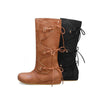 Women's Retro Casual Lace-up Mid-calf Boots 21846438S