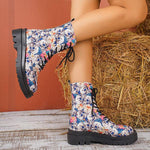 Women's Casual Skull Graffiti Martin Boots 97096208S