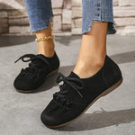 Women's Casual Suede Lace-Up Flats 75372671C