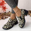 Women's Fashionable Leopard Print Chunky Heel Slip-On Shoes 54376143C