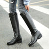 Women's Casual Belt Buckle Decorated Knee High Boots 79304711S