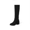 Women's Fashion Solid Color Warm Side Zipper Thick Heel Boots 42066660C