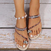 Women's Fashion Butterfly Rhinestone Toe Ring Slippers 48038171S