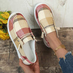 Women's Plaid Canvas Shoes 06385589C