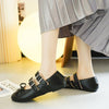 Women's Elegant Plush Buckle Flat Ballet Shoes 47579449S