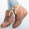 Women's Suede Lace-Up Short Boots 40439328C