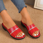 Women's Fashion Platform Wedge Sequin Slippers 34433781C
