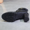 Women's Casual Belt Buckle Chunk Heel Short Boots 81073956S