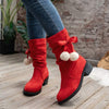 Women's Velvety Christmas-Themed Fashion Boots 87844839C