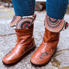 Women's Casual Ethnic Style Flat Mid-Calf Boots 37820467S