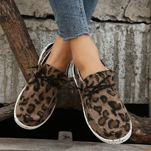 Women's Fashionable Casual Leopard Print Slip-On Flats 34783734S