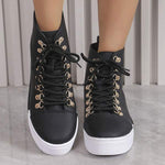 Women's Candy Color Metallic Lace-Up Sneakers 90628353C