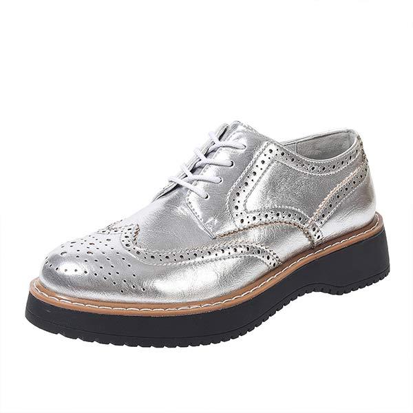 Women's Thick-Soled Fashion Lace-Up Shoes 37967374C