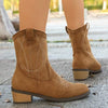 Women's Suede Block Heel Fashion Boots 75719142C