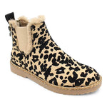 Women's Leopard Print Warm Back-Zip Snow Boots 80597943C