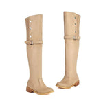 Women's Casual Low-Heel Over-the-Knee Boots 55592675C