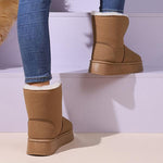 Women's Casual Plush Cuffed Thick-Soled Snow Boots 39973881S