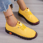 Women's Candy-Colored Lace-Up Soft Rubber Sole Casual Shoes 04074363C