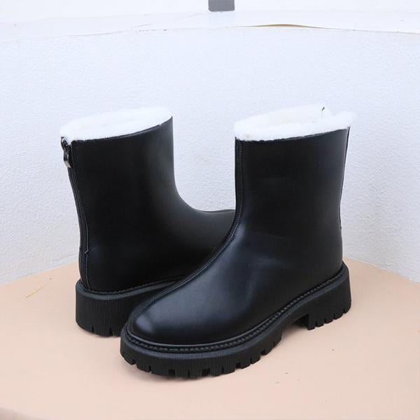 Women’s Casual Black Simple Snow Boots 42595105S