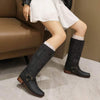 Women's Retro Knee-High Chunky Heel Boots 81671440C