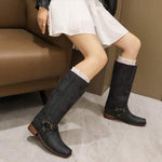 Women's Retro Knee-High Chunky Heel Boots 81671440C