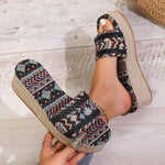 Women's Ethnic Style Hemp Rope Thick-Soled Slippers 46940719C