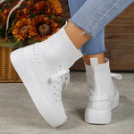 Women's Casual Flat Slip-On Breathable Knitted Boots 64045124S