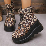 Women's Leopard Print Platform Ankle Boots 24467946C