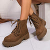 Women's Lace-up Chunky Heel Martin Boots 96168853C