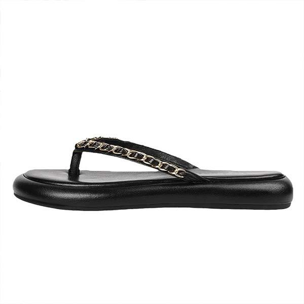 Women's Flat Slide Sandals with Toe Strap 62464090C